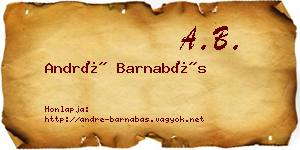 André Barnabás névjegykártya